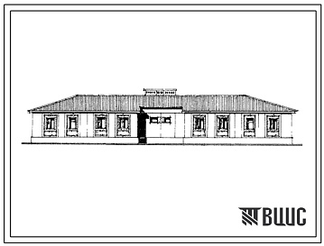 Фасады Типовой проект 183-000-320сп.85 1-этажный 2-квартирный жилой дом с 5-комнатными квартирами. Для строительства в 4Г климатическом подрайоне сейсмичностью 8 баллов на грунтах 2 типа просадочности.