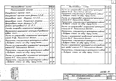 Состав альбома. Серия 1.465-7 СборныеВыпуск 2 Плиты размером 3х6 м для легкосбрасываемой кровли. Арматурные изделия и закладные детали Части 1, 2