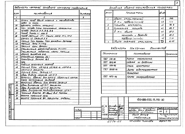 Состав альбома. Типовой проект 189-000-822.13.90Альбом 1 Архитектурно-строительные чертежи, газоснабжение, водопровод, канализация, электрооборудование