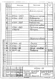 Состав альбома. Проект Н7344 ГорелкаАльбом 2 Горелка дутьевая унифицированная ГДУ-25 (сварной вариант). Рабочая конструкторская документация. Н7344