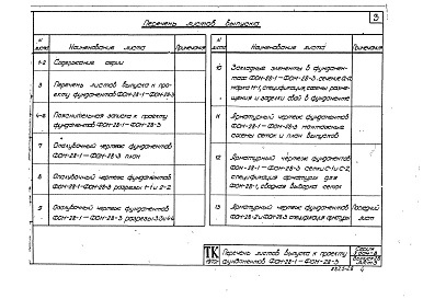 Состав альбома. Серия 3.004-8 МонолитныеВыпуск 28 Фундамент под компрессор угловой марки 205ВП60/2 Компрессорного завода Борец. Рабочие чертежи.