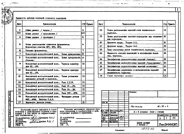 Состав альбома. Типовой проект 178-01см.86Альбом 2 Архитектурно-строительные решения ниже отм. 0.000 (АС.01-1)