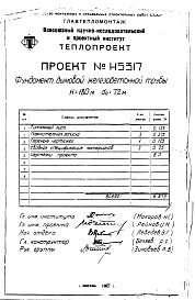 Состав альбома. Типовой проект 907-2-91Альбом 2 Рабочие чертежи фундамента (Н5317)