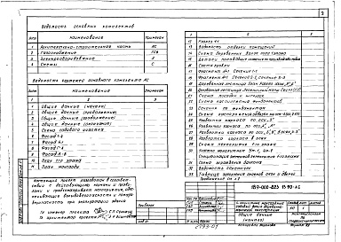 Состав альбома. Типовой проект 189-000-823.13.90Альбом 1 Архитектурно-строительные чертежи, газоснабжение, водопровод, канализация, электрооборудование