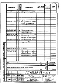 Состав альбома. Проект 10385 ПечиРаздел РП10385.02 Печь термоподготовки. Рабочие чертежи.