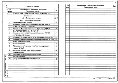 Состав альбома. Типовой проект 407-03-619м.91Альбом 1 Пояснительная записка. Справочные материалы.