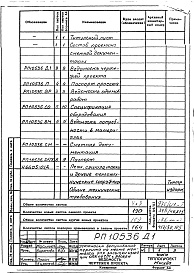 Состав альбома. Проект 10536 МобильнаяАльбом 1 Передвижная установка вспучивания перлита. Рабочие чертежи. 