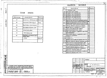 Состав альбома. Типовой проект 144-89-47/1.2Альбом 1 Архитектурно-строительные, санитарно-технические, электротехнические чертежи, устройства связи, газоснабжение. Основные положения по производству строительно-монтажных работ