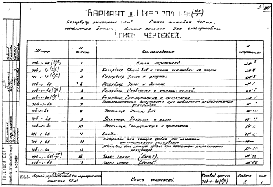 Состав альбома. Типовой проект 704-1-46Альбом 2 Вариант 3 Сталь листовая 1400 мм. Стальные конструкции.Рабочие чертежи.