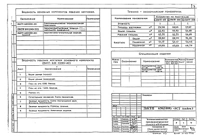 Состав альбома. Типовой проект 2БКТП-630-1000Альбом 3 Блокировка 3 Архитектурно-строительные решения