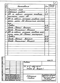 Состав альбома. Типовой проект A-3-1800-385.87Альбом 7 Ведомости потребности 