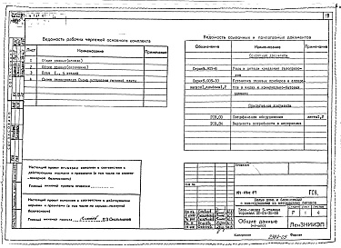 Состав альбома. Типовой проект 184-03м.87Альбом 8 ГСВ1-1 Газооборудование