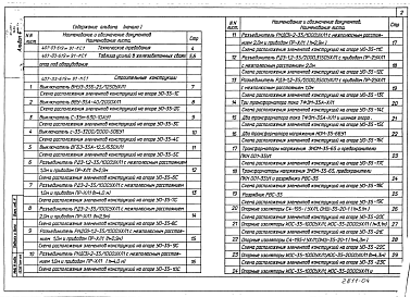 Состав альбома. Типовой проект 407-03-619м.91Альбом 4 Строительные конструкции. Строительные изделия. 