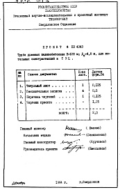 Состав альбома. Типовой проект 907-2-6сАльбом 1 Рабочие чертежи ствола (Н4343). Проектное задание