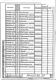 Состав альбома. Проект 10536 МобильнаяАльбом 1 Передвижная установка вспучивания перлита. Рабочие чертежи. 
