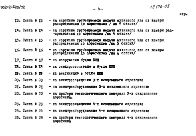 Состав альбома. Типовой проект 902-2-120Альбом 5 Сметы